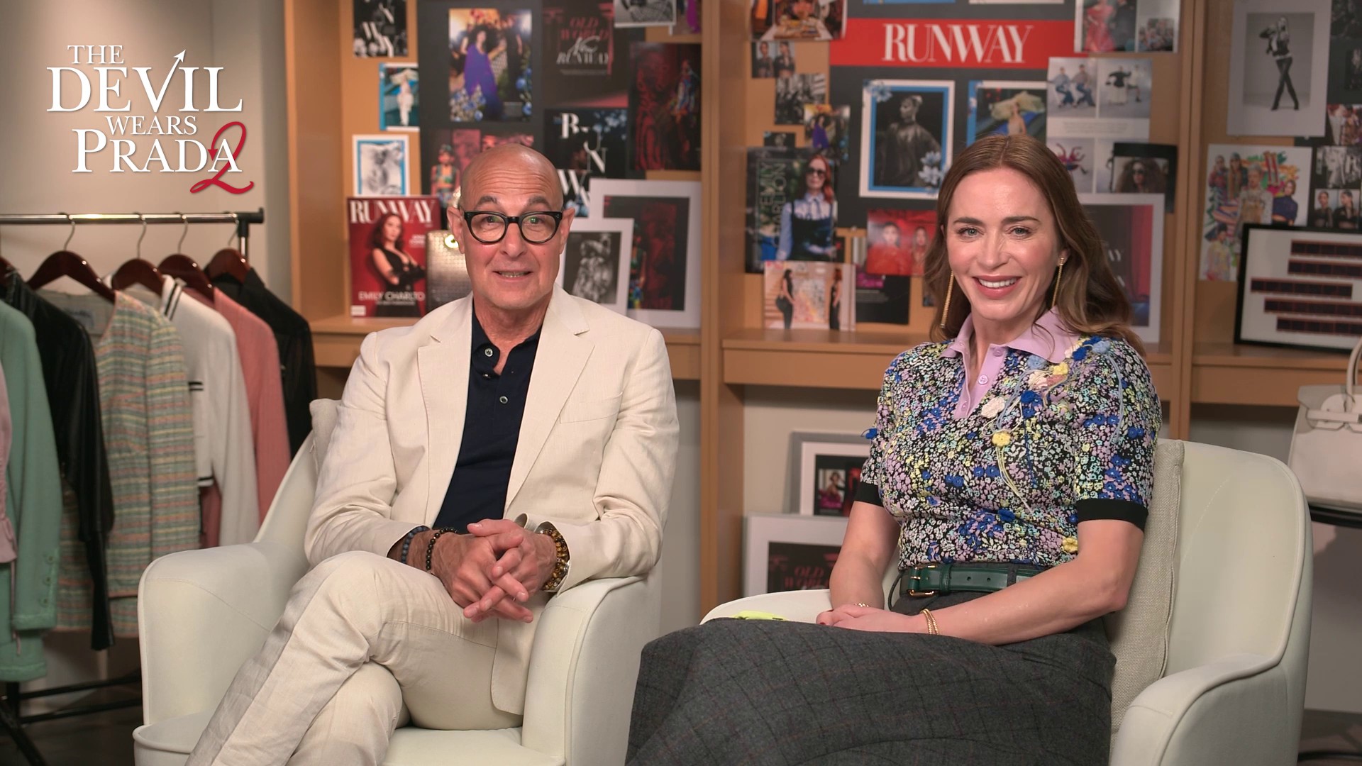 Um Diálogo Elegante: Emily Blunt e Stanley Tucci sobre a Nova Era de 'O Diabo Veste Prada'