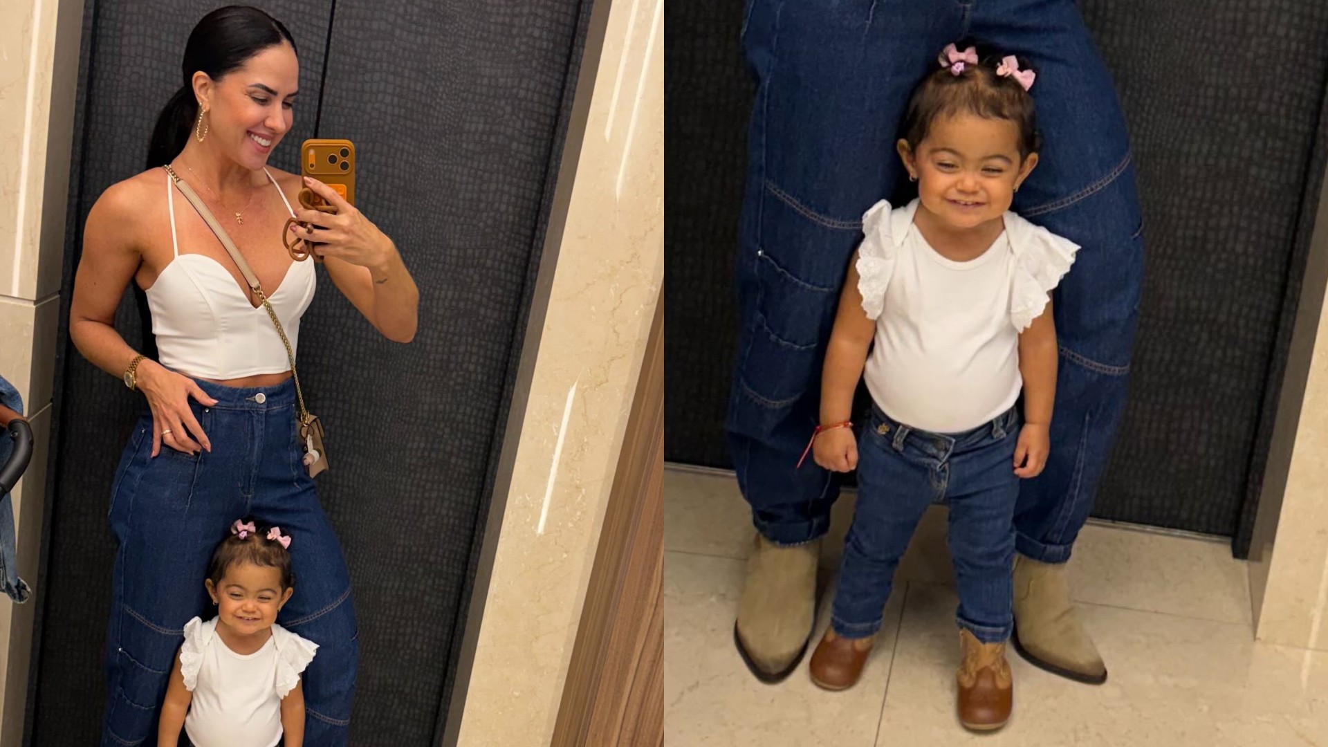 Graciele Lacerda e sua Filha: Estilo e Conexão em um Dia de Fazenda