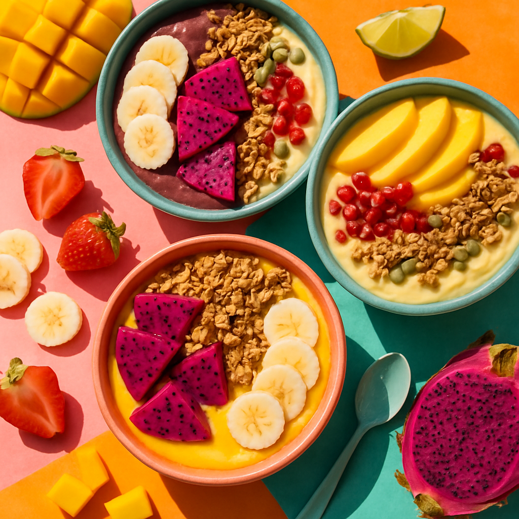 Smoothie Bowls Tropicais: A Nova Sensação Colorida do Verão